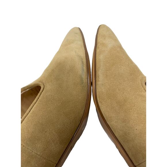 B Brian Atwood Pumps Womens 10 Karina Heels Tan Suede Embellished Pointed Toe - Picture 10 of 12